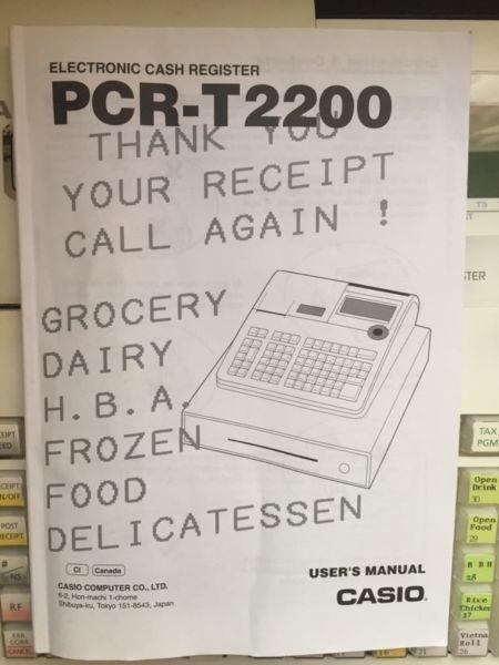 Casio PCR-T2200L Cash Register FOR SALE