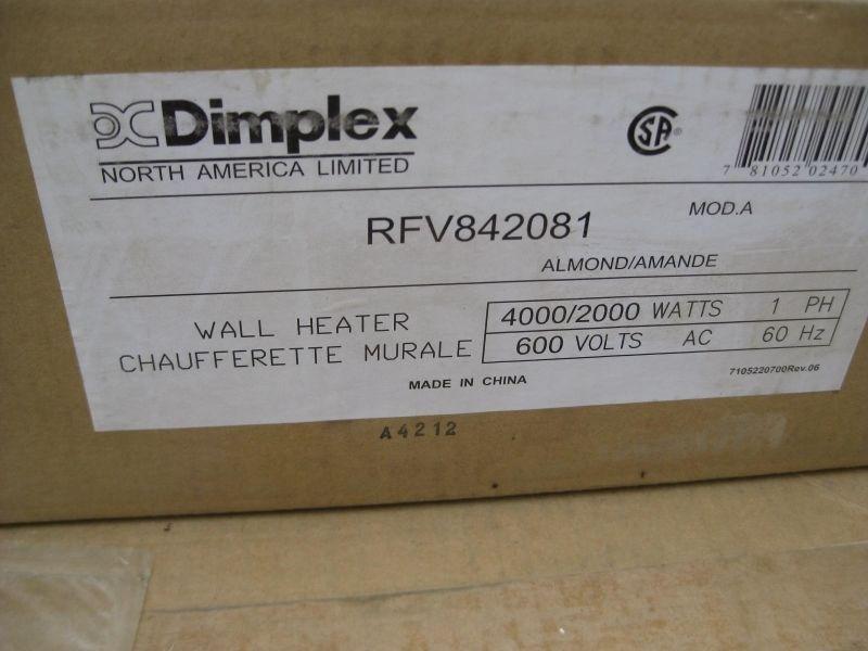 Dimplex Fan Forced Heater RVF842801 White 600V 1ph