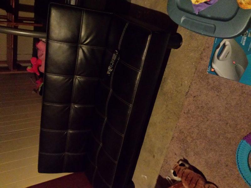 Black mini couch