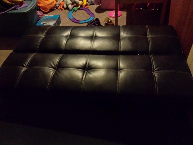Black mini couch
