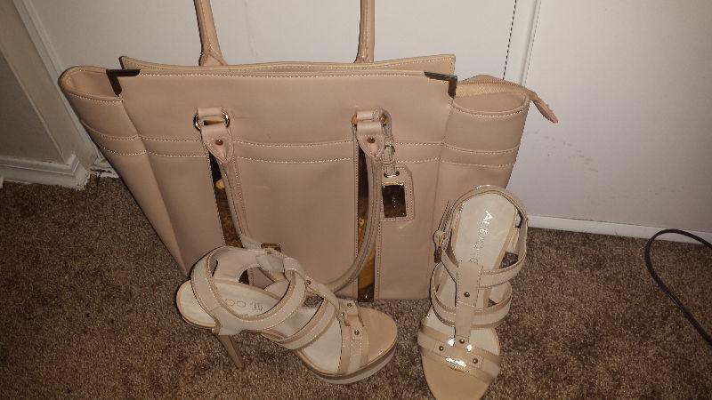 heels and handbag