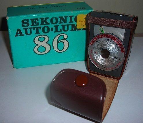 c1970 Vintage Sekonic Auto-Lumi Model 86 Light Meter,Case as NEW