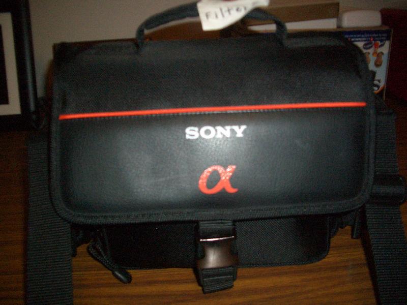Sony camera bag with accessories
