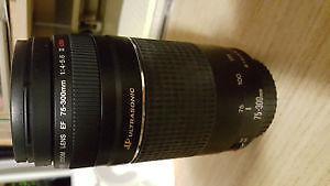 Canon EF 75-300mm lens, mint condition
