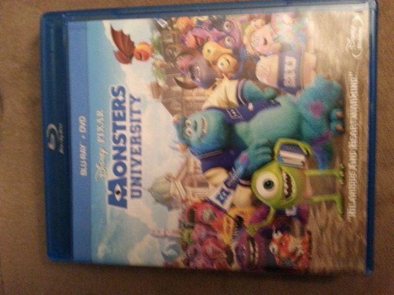 Disney Pixar Monsters University Blu Ray DVD