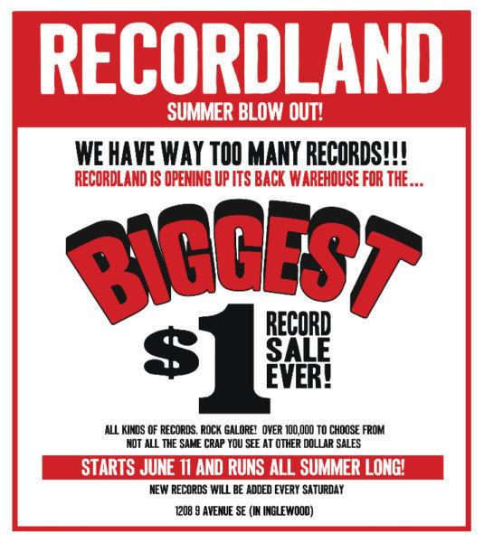 RECORDLAND'S huge $1 vinyl records sale!!
