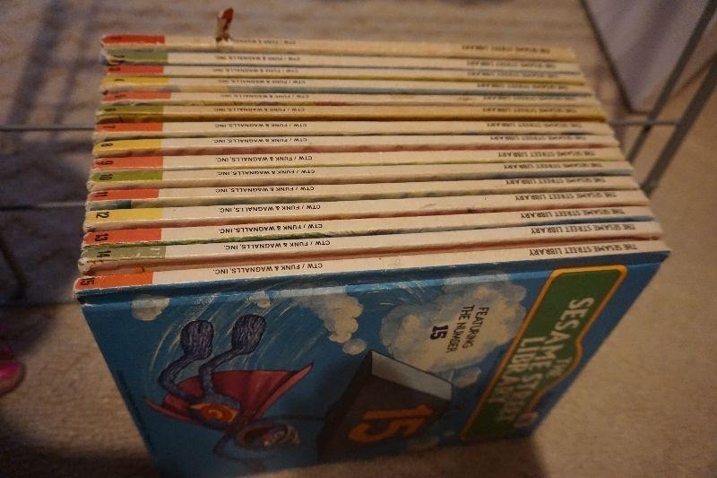 Vintage Hard Cover Sesame Street Library Books 1970s