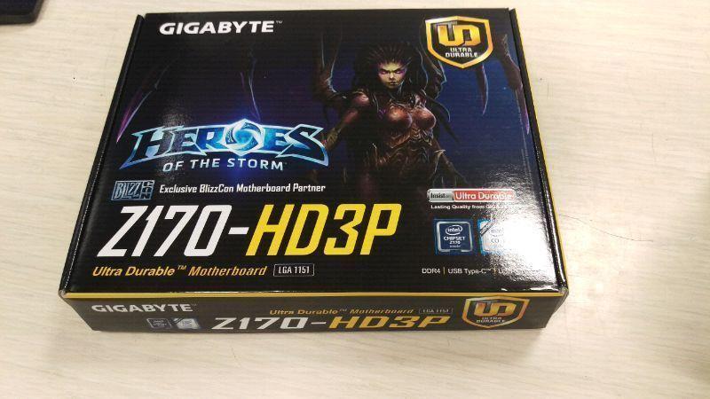 Selling brand new gigabyte z170 hd3p mobo