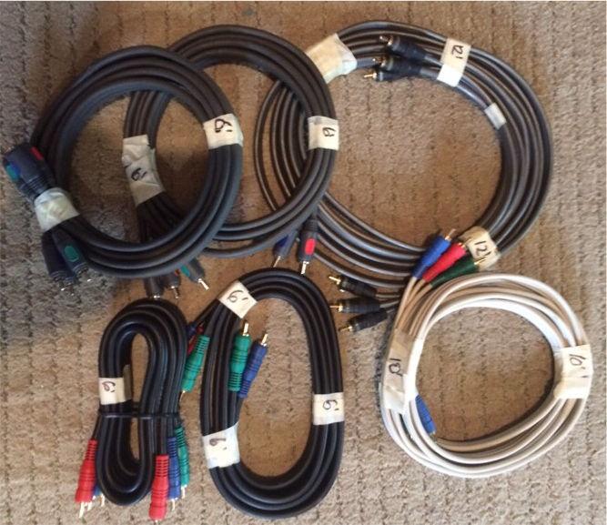 Assorted Rca RGB cables
