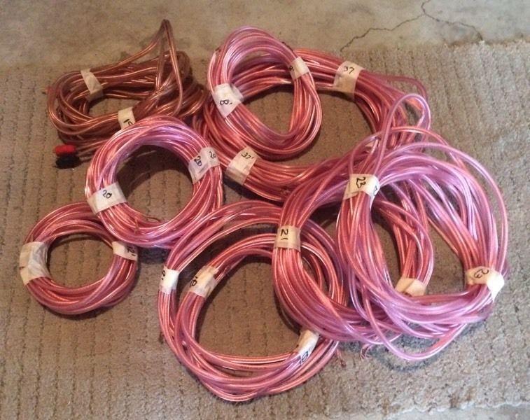 Heavy duty speaker cables assorted lengths