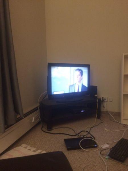 TV and TV stand (Matt bomer is not included)