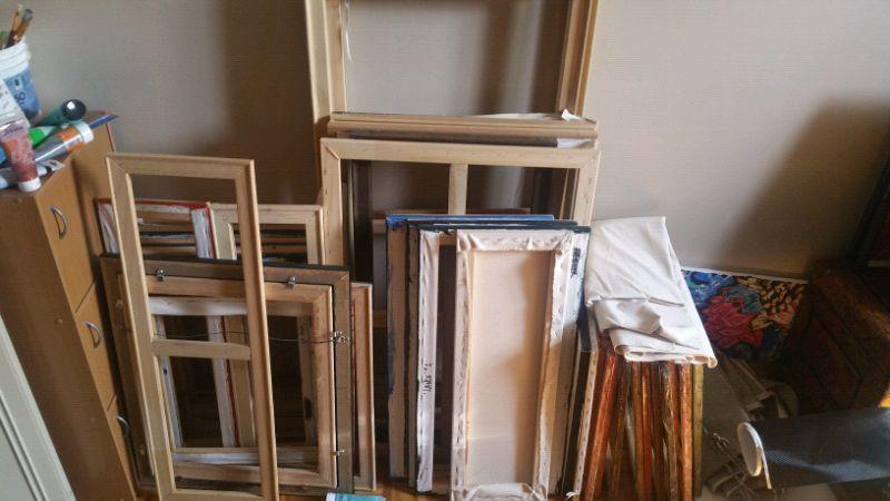 30 different size canvas frames for painting