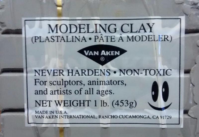 Van Aken Modeling Clay (Artist quality plasticine), Grey & Red