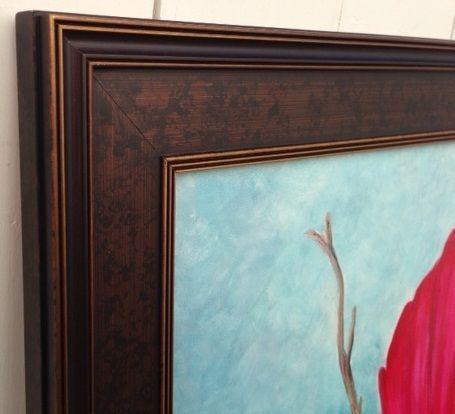 Original Acrylic Hibiscus Painting - FRAMED!