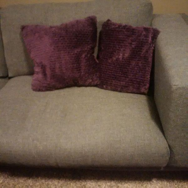Purple Throw and Pillow
