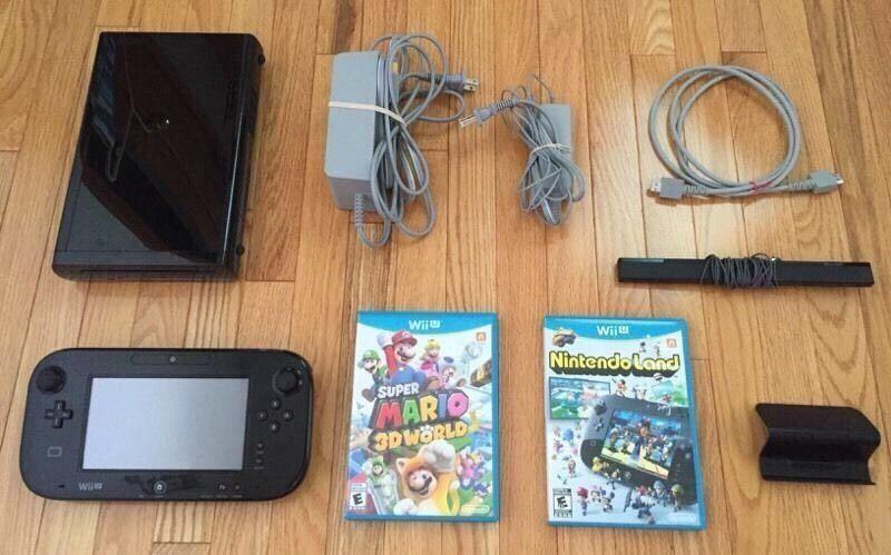 32 Gig_Black Wii U + Mario 3D World & NintendoLand