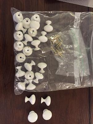Cabinet knobs - white painted metal