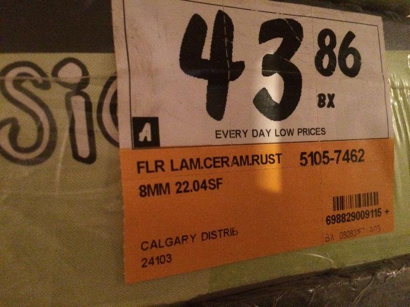 Laminate flooring for sale. Still in the box $1.5sq.ft