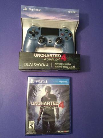 Sony Playstation 4 Uncharted 4 Wireless Controller W/ Uncharted