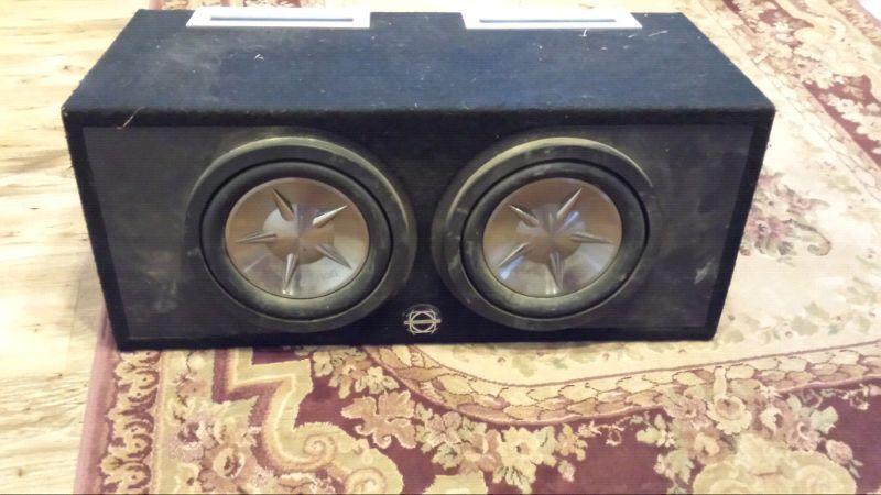 Bassworx box with clarion speakers + amp