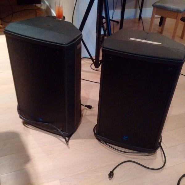 Two NX25P 200 watt speakers for sale, hardly used