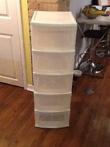 gracious living 5 drawer storage unit with wheels - New