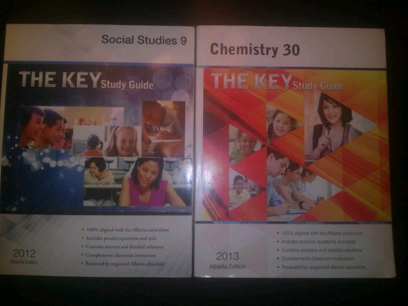 KEY Chemistry 30 and Social Studies 9 for sale!