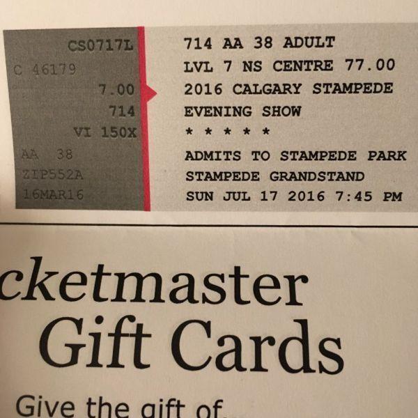 2 Tickets to the STAMPEDE GRANDSTAND SHOW on July 17