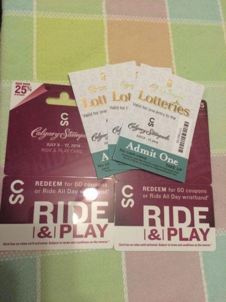 3 stampede entries and 2 ride passes