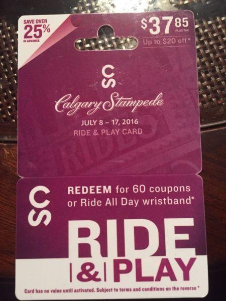 Stampede ride and play card value of $37.85