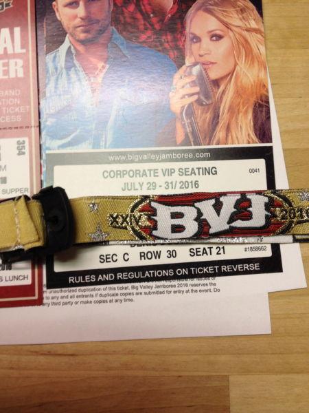 BVJ Weekend VIP tickets with camping