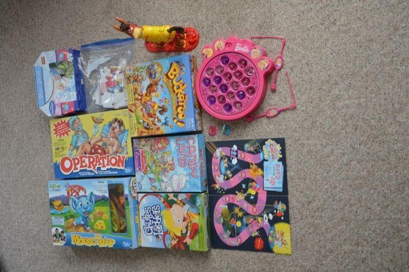 BOARD GAMES - OPERATION, MOUSE TRAP, BUCKAROO, CANDY LAND,