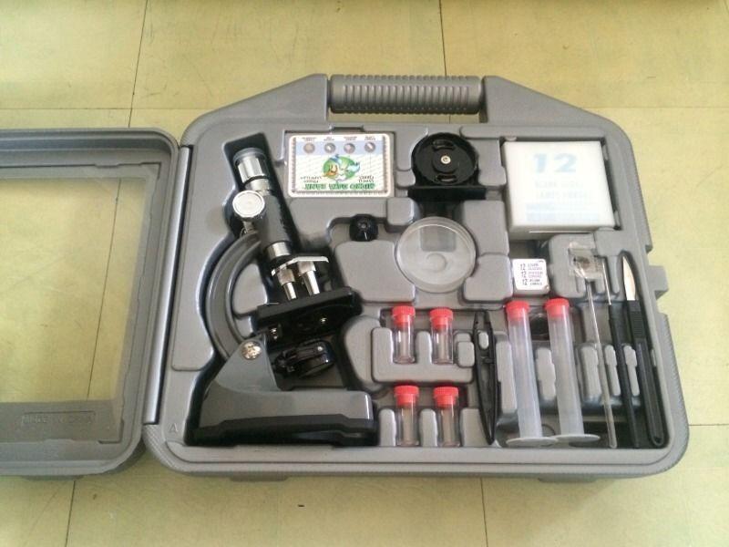 Eduscience high quality glass lens 750x power microscope set