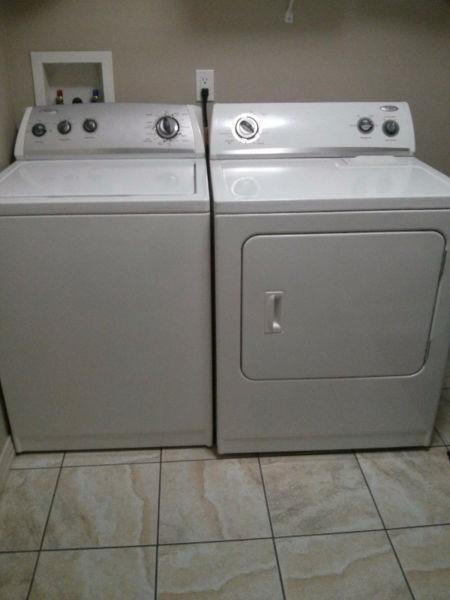 washer and dryer in good working condition