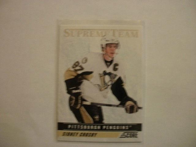 2011-12 Score hockey Sidney Crosby Supreme Team insert card