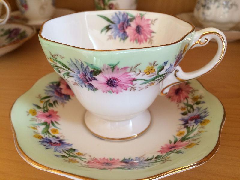 Assorted China Tea cups and saucers