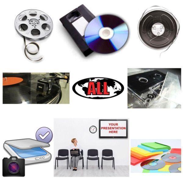 Audio, Video, Film Conversion to DVD or digital files