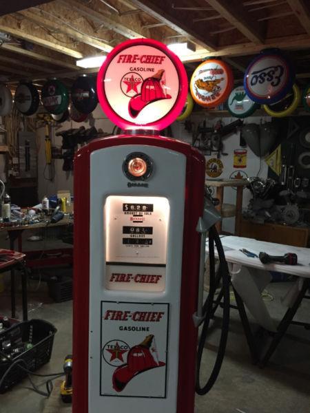 Gas Pumps, fully restored: Texaco,SHELL,White Rose,FINA,Esso,etc