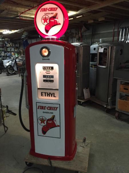 Gas Pumps, fully restored: Texaco,SHELL,White Rose,FINA,Esso,etc