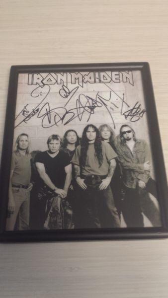 Iron Maiden Autographed photo - Framed