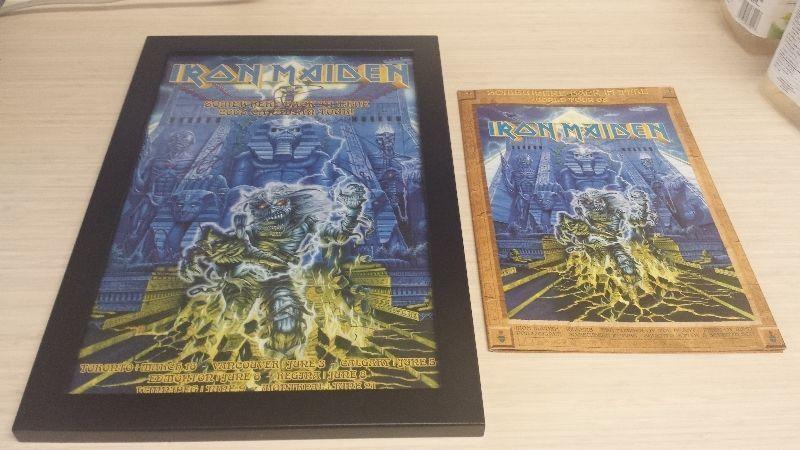 Iron Maiden Autographed poster plus Tour poster/flyer