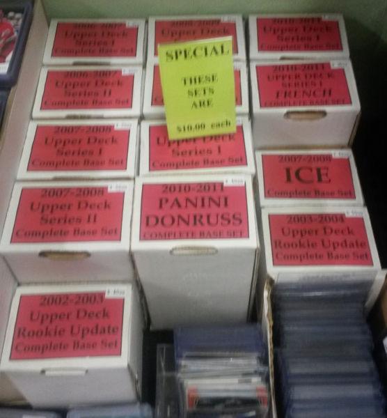 Upper Deck hockey card sets for sale this weekend Mulvey Market