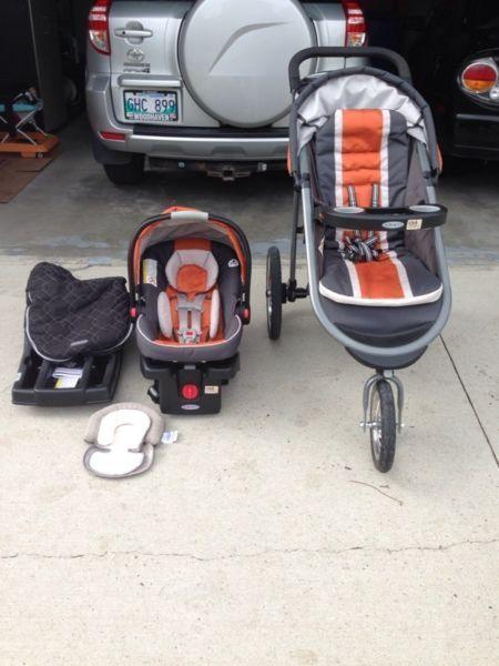 Graco 3 In 1 Stroller with Car Seat and 2 Bases