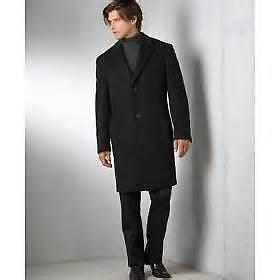 Mens Stylish Italian $230 CASHMERE & WOOL Coat ~ NEW