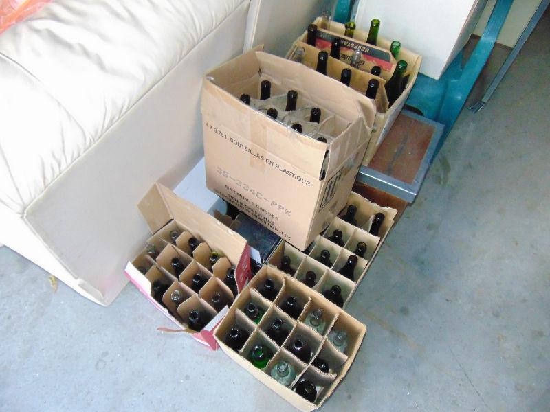 Empty wine bottles
