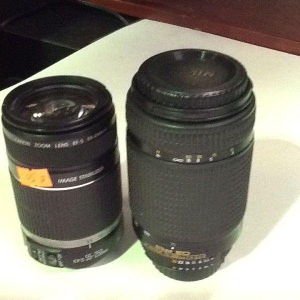 Like New Camera Lens, Canon Lens $50, Nikon lens $100