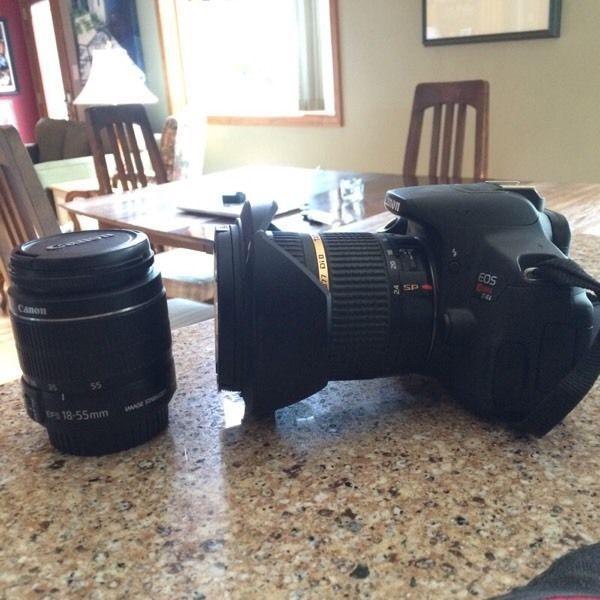 Canon T4i with 24mm & 55mm lens