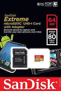 128 gb sd micro and 64 gb extreme sd micro cards