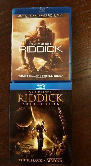 Pitch Black, The Chronicles of Riddick and Riddick Blurays
