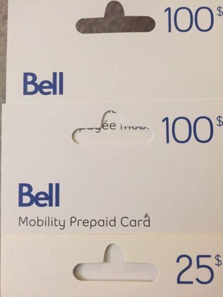 Bell prepaid card